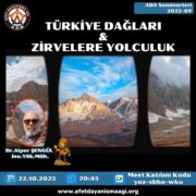 Rotamız; Türkiye'nin dağları! Yol uzun ,manzara nefes kesici. Doğaya, kendine ve dayanışmaya bir adım at .