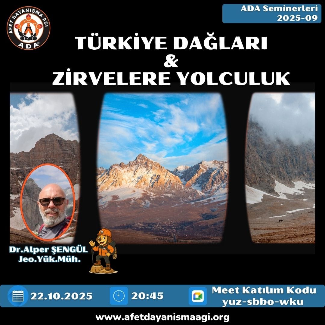 Rotamız; Türkiye'nin dağları! Yol uzun ,manzara nefes kesici. Doğaya, kendine ve dayanışmaya bir adım at .